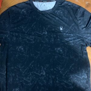 Spyder Men's Black rashgaurd shirt